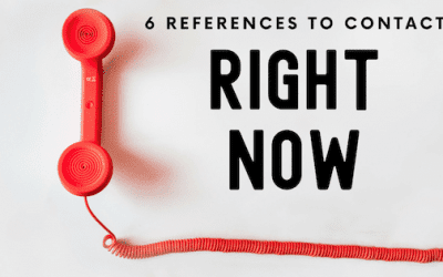 6 References to Contact Right Now for Your Job Applications