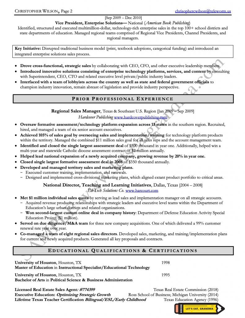 2 Exceptional Executive Resume Examples 