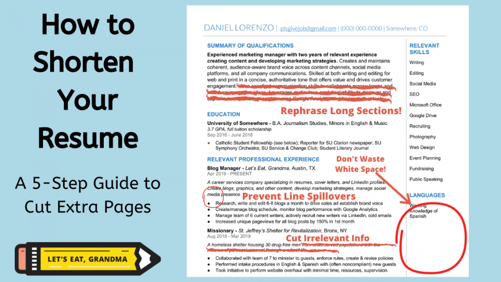 How To Shorten Your Resume In 5 Simple Steps